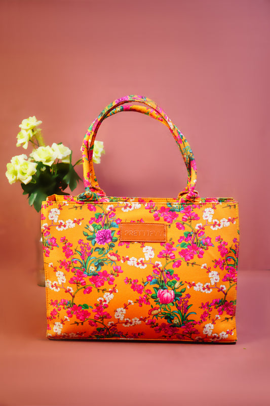 SUNSET BLOOM - PREMIUM QUALITY CANVAS BAG